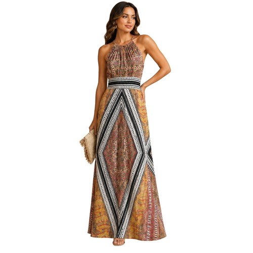 Colorful tribal halter - colorful,