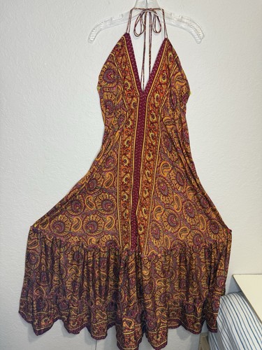 Adg paisley print halter maxi - print,